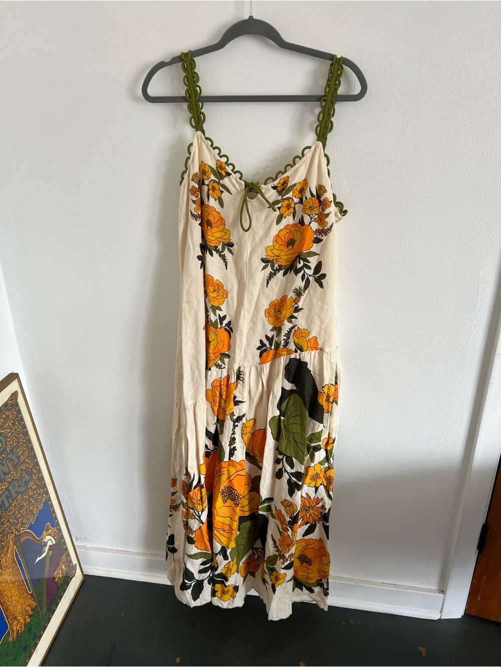 Farm Rio x Anthropologie Sleeveless V-Neck A-Line Maxi Dress Size L - Picture 2 of 8
